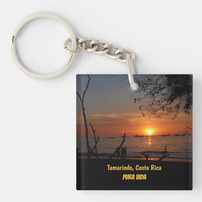 Breathtaking Tamarindo Sunset Key Ring (Front)