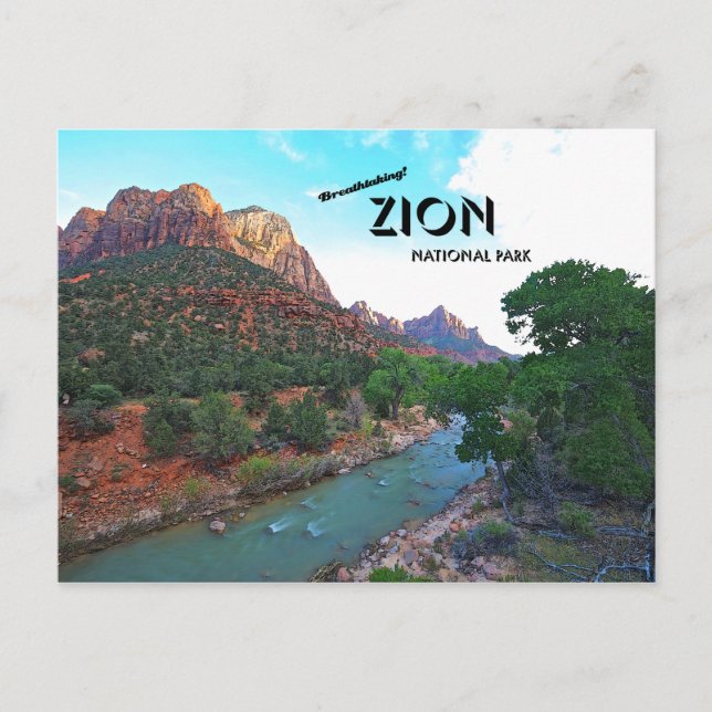 Breathtaking Zion National Park Postcard (Front)