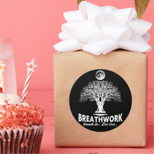 Breathwork, Stress Relief, meditation power Classic Round Sticker