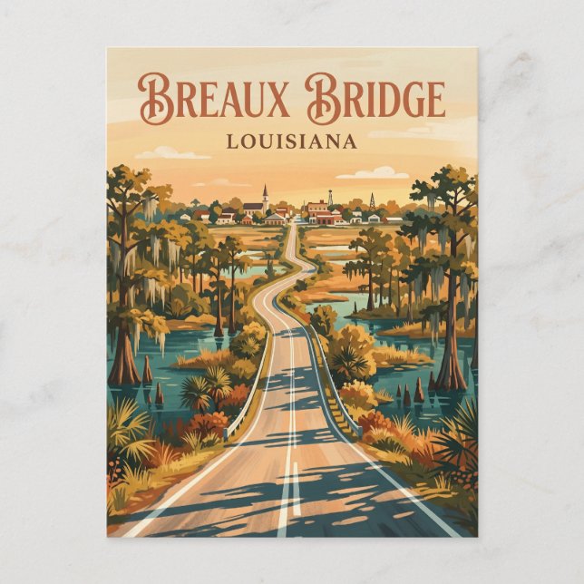 Breaux Bridge USA Postcard (Front)