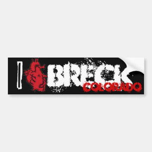 Breck Colorado heart bumpersticker Bumper Sticker