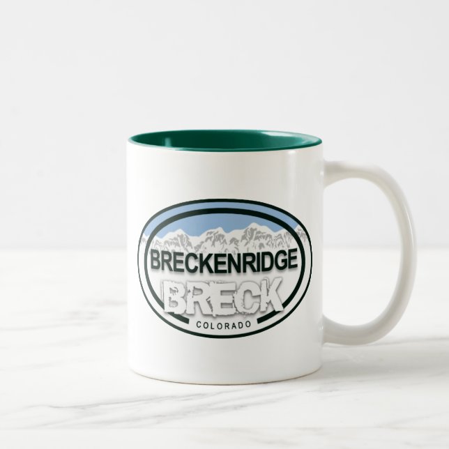 Breckenridge Breck Colorado Rocky Mountains Two-Tone Coffee Mug (Right)