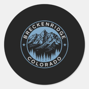 Breckenridge Co Hiking Camping Tourist Ski Gift Classic Round Sticker