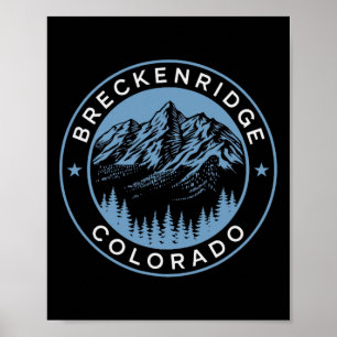 Breckenridge Co Hiking Camping Tourist Ski Gift Poster