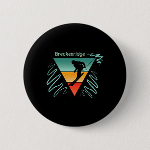 Breckenridge Colorado 90s Style Vintage Skiing  6 Cm Round Badge