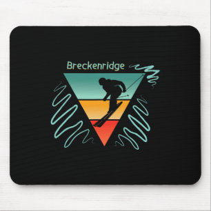 Breckenridge Colorado 90s Style Vintage Skiing Mouse Pad