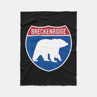 Breckenridge Colorado Bear Co Highway Interstate S Fleece Blanket