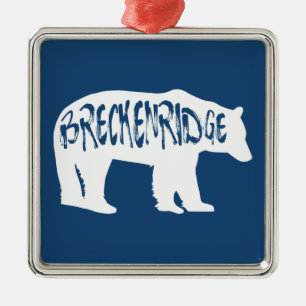 Breckenridge Colorado Bear Metal Ornament
