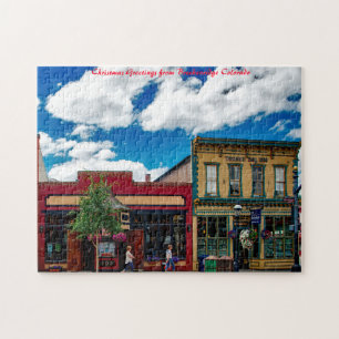 Breckenridge Colorado. Christmas Greetings Jigsaw Puzzle