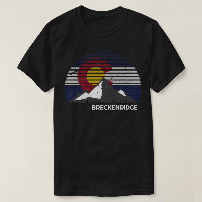 Breckenridge, Colorado  CO Flag Mountain Pullover  (Design Front)