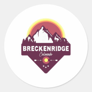 Breckenridge Colorado Co Rocky Mountains Hiking Sk Classic Round Sticker