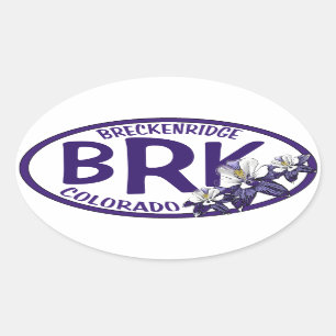 Breckenridge Colorado columbine flower sticker