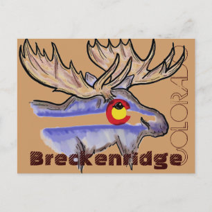 Breckenridge Colorado elk postcard