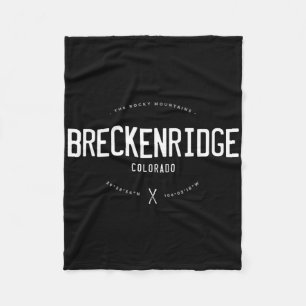 Breckenridge Colorado Graphic Distressed Vintage S Fleece Blanket