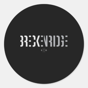 Breckenridge Colorado Graphic Ski Classic Round Sticker