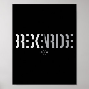 Breckenridge Colorado Graphic Ski Poster