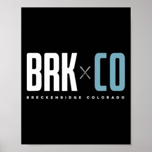 Breckenridge Colorado Graphic Ski Poster