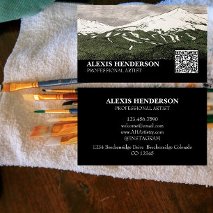Breckenridge Colorado Illustration Business Card