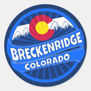 Breckenridge Colorado mountain burst sticker