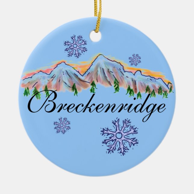 Breckenridge Colorado mountain ornament (Front)