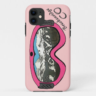 Breckenridge Colorado pink snow goggle iphone 5 iPhone 11 Case