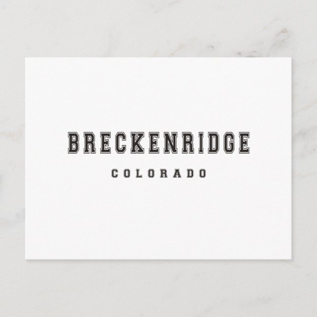 Breckenridge Colorado Postcard (Front)