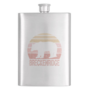 Breckenridge Colorado Retro Bear Hip Flask