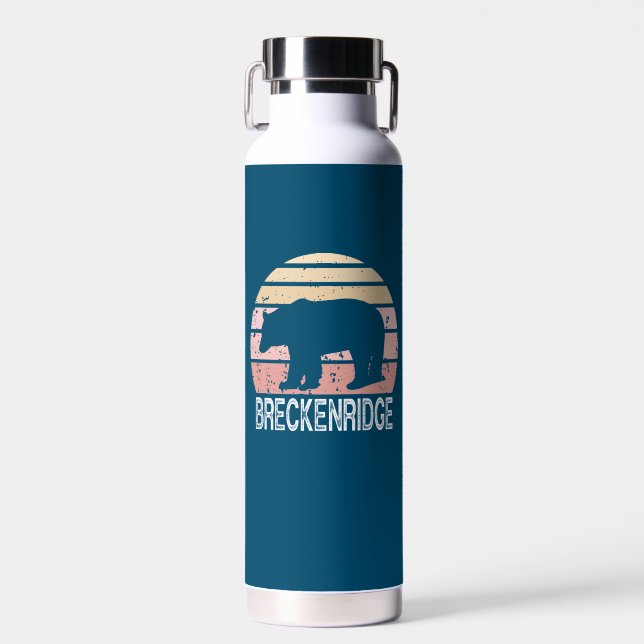 Breckenridge Colorado Retro Bear Water Bottle (Front)