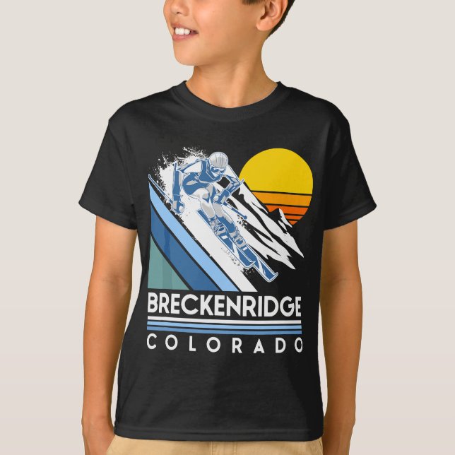 Breckenridge Colorado Retro Ski T-Shirt (Front)
