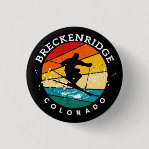 Breckenridge Colorado Retro Vintage 3 Cm Round Badge
