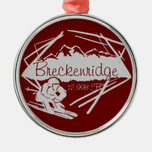 Breckenridge Colorado ski elevation ornament