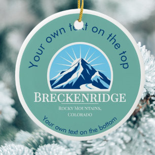 Breckenridge Colorado ski medal christmas Ornament