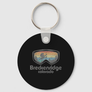 Breckenridge Colorado Ski Mountain Skiing Retro Sk Key Ring