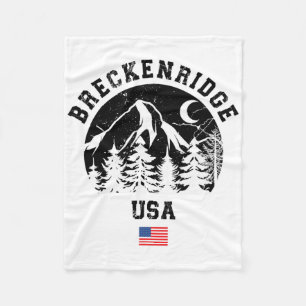 Breckenridge Colorado Ski Resort Alpine Skiing Ame Fleece Blanket
