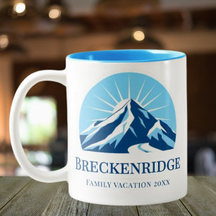 Breckenridge Colorado ski resort souvenir  Two-Tone Coffee Mug