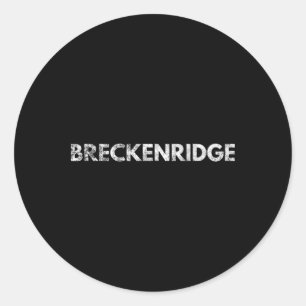 Breckenridge Colorado Ski Skiing Snowboarding Classic Round Sticker