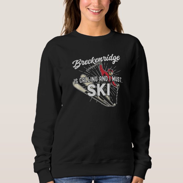 Breckenridge Colorado Ski Snow Skiing Mens Womens  Sweatshirt (Front)