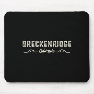 Breckenridge Colorado Skiing Mountain Snowboarding Mouse Pad