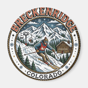 Breckenridge Colorado Skiing Skier Magnet