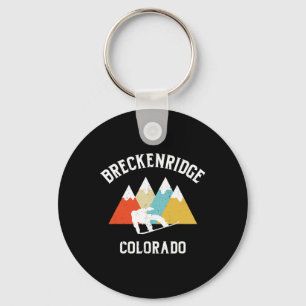 Breckenridge Colorado Snowboard Vacation Souvenir Key Ring
