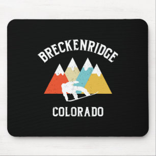 Breckenridge Colorado Snowboard Vacation Souvenir Mouse Pad