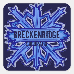 Breckenridge Colorado snowflake stickers