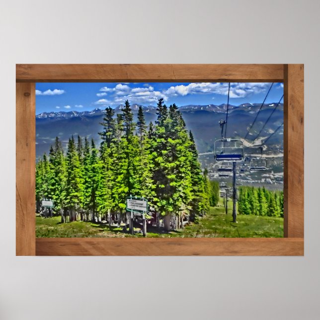 Breckenridge Colorado summer trail lift poster (Front)