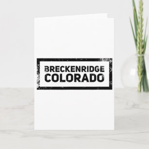 Breckenridge Colorado Vintage Mountain Skiing Logo Card