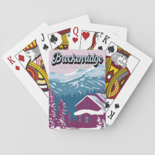 Breckenridge Colorado Winter Art Vintage Playing Cards