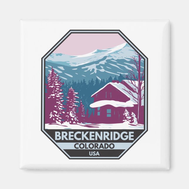 Breckenridge Colorado Winter Ski Area Magnet (Front)