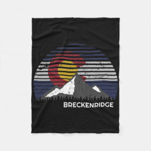 Breckenridge Colorado X Co Flag Mountain  Fleece Blanket