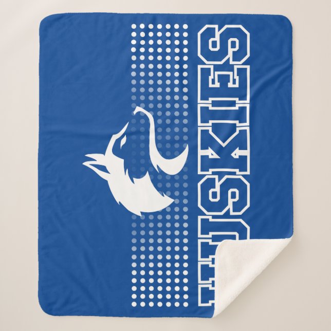 Breckenridge Huskies Sherpa Blanket (Front)