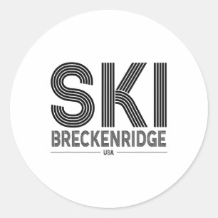 Breckenridge Ski Resort Usa Rocky Mountains Americ Classic Round Sticker