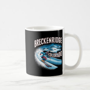Breckenridge skiing - old school skiing coffee mug